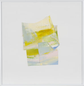 Cut canvas collage titled 'Convergence #12' by Isabelle Abbot for sale by Les Yeux de Monde