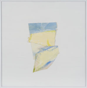 Cut canvas collage titled 'Convergence #3' by Isabelle Abbot for sale by Les Yeux de Monde