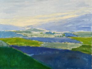 Oil painting titled "Evening After the Rain" by Isabelle Abbot for sale by Les Yeux du Monde