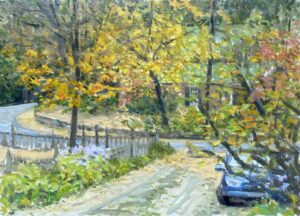 Oil painting titled "Preston Place" by Richard Crozier for sale by Les Yeux du Monde